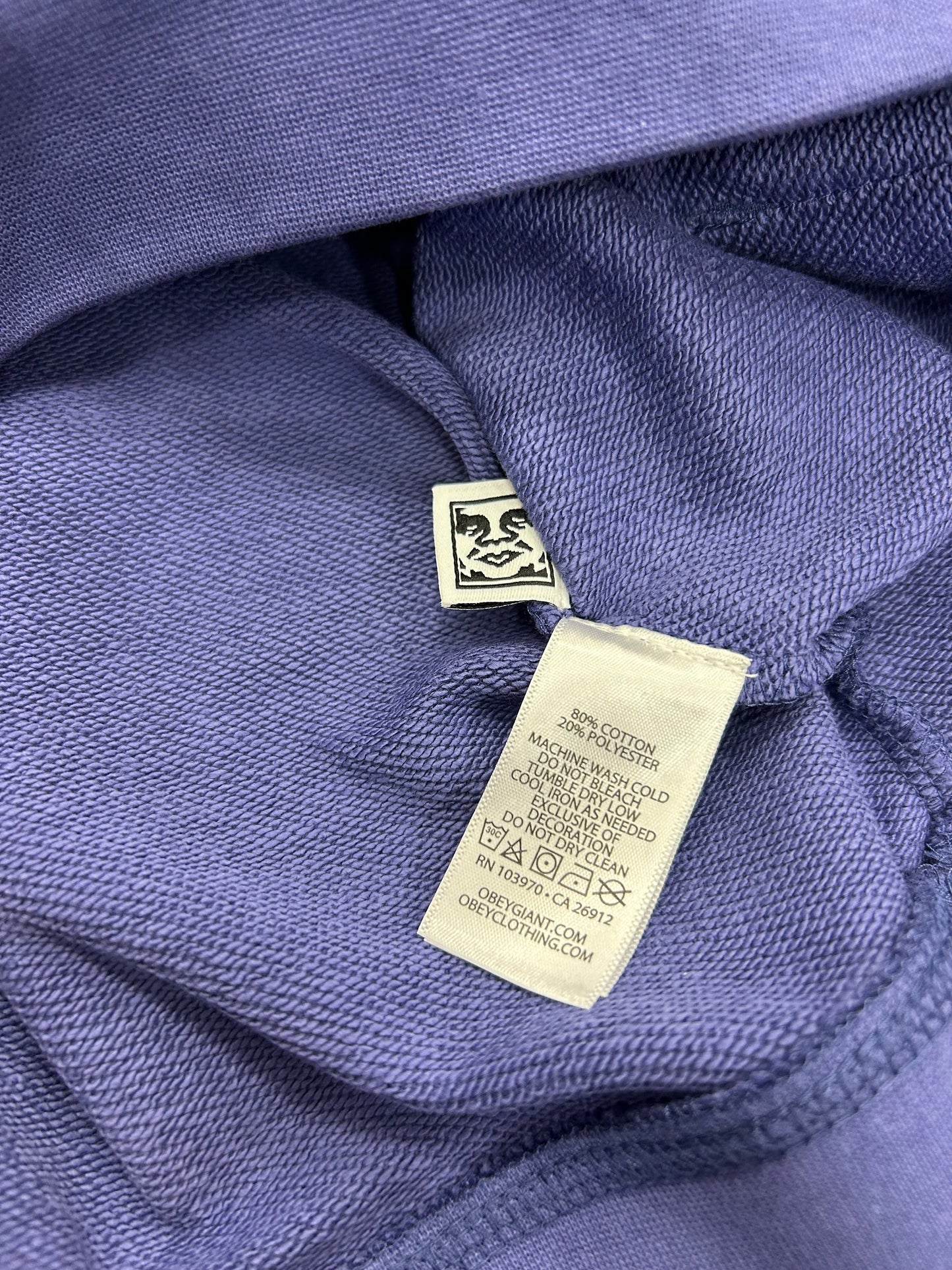 Felpa Obey con cappuccio garzata